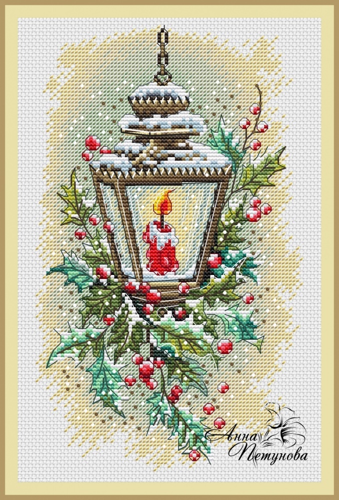 Christmas Light Cross Stitch Pattern, code AP-014 Anna Petunova | Buy