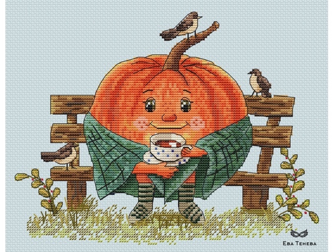 Cozy Autumn (no background) Cross Stitch Pattern фото 1