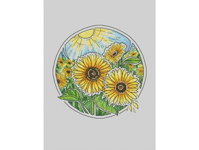 Honey Sunflowers Counted Cross stitch Instant Download PDF Pattern