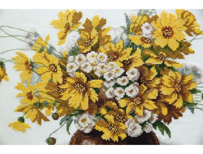 Bouquet with Yellow Flowers Cross Stitch Kit фото 5