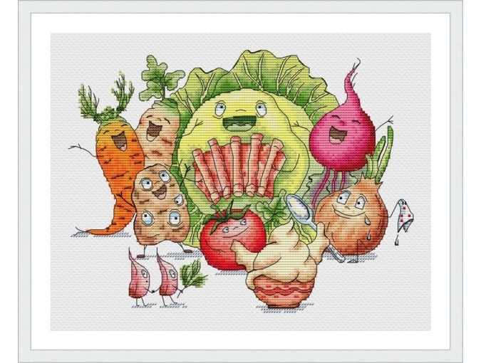 Funny Vegetables Cross Stitch Pattern фото 2