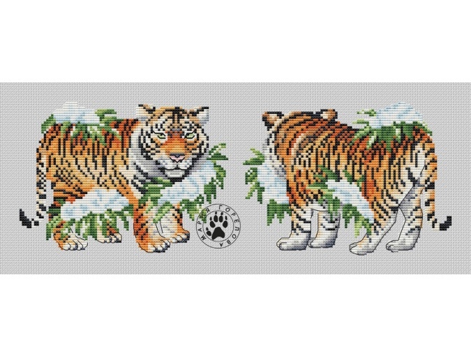 Siberian Tiger Cross Stitch Pattern фото 1