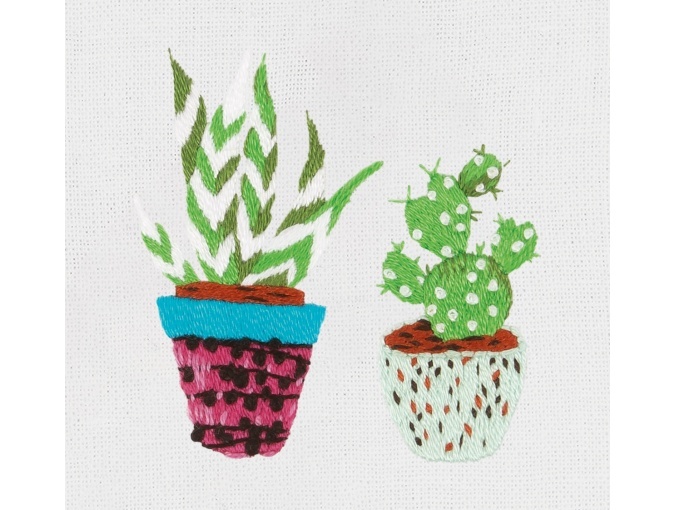 Succulents and Cactus Embroidery Kit фото 1
