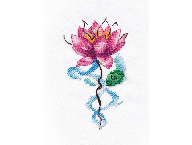 Lotus Cross Stitch Kit фото 1