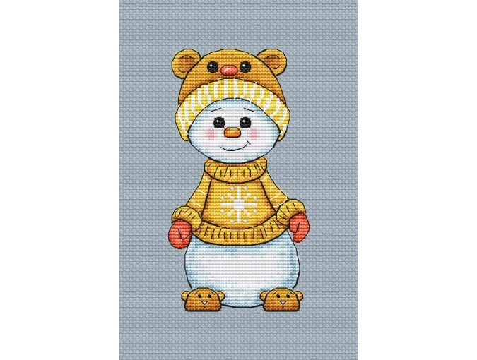 Snowman Bear Cross Stitch Pattern фото 3