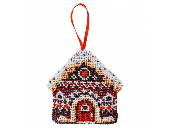 New Year's Toy Festive House Bead Embroidery Kit фото 1