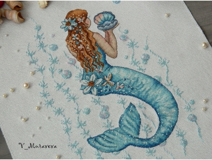 Beautiful Mermaid Cross Stitch Pattern фото 3