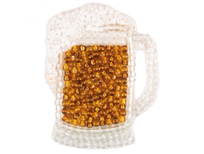 Brooch. Mug of Beer Bead Embroidery Kit фото 1