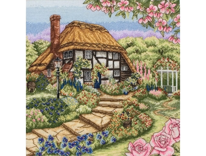 Rose Cottage Cross Stitch Kit фото 1