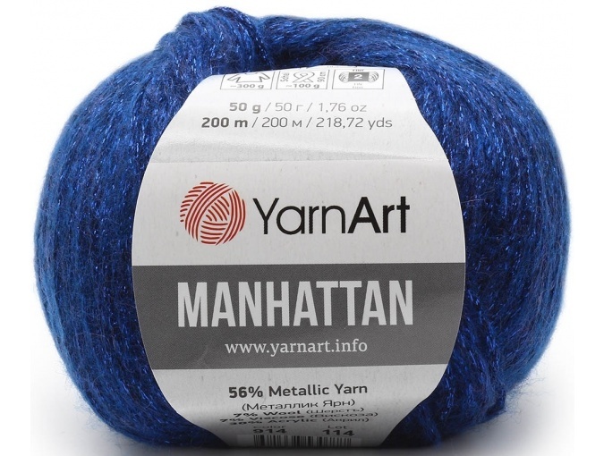 YarnArt Manhattan 7% wool, 7% viscose, 56% metallic, 30% acrylic, 10 Skein Value Pack, 500g фото 15