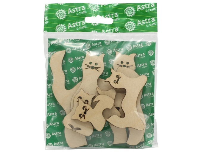 Wooden Christmas Toy Cats фото 2