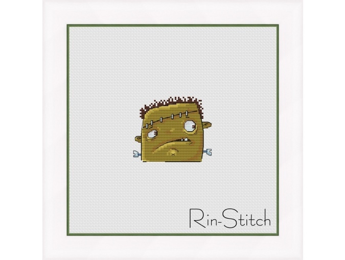Frankenstein's Monster Cross Stitch Pattern фото 1
