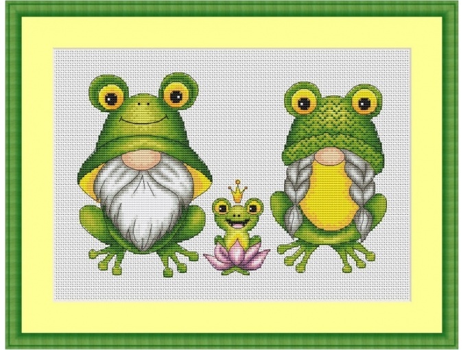 Frog Gnomes Cross Stitch Pattern фото 2