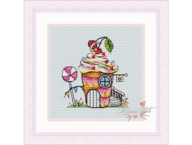 Ice Cream House Cross Stitch Pattern фото 1