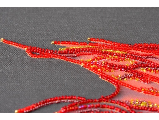 Red Gold Bead Embroidery Kit фото 6
