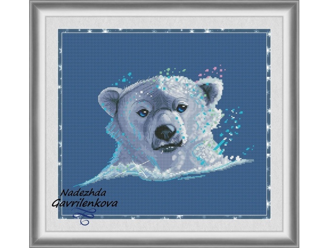 FATHER FROST AND POLAR BEAR   CROSS STITCH PATTERN ONLY ALS   PW 