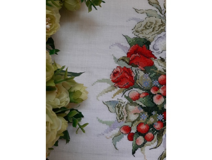 Scarlet Bouquet Cross Stitch Pattern фото 8