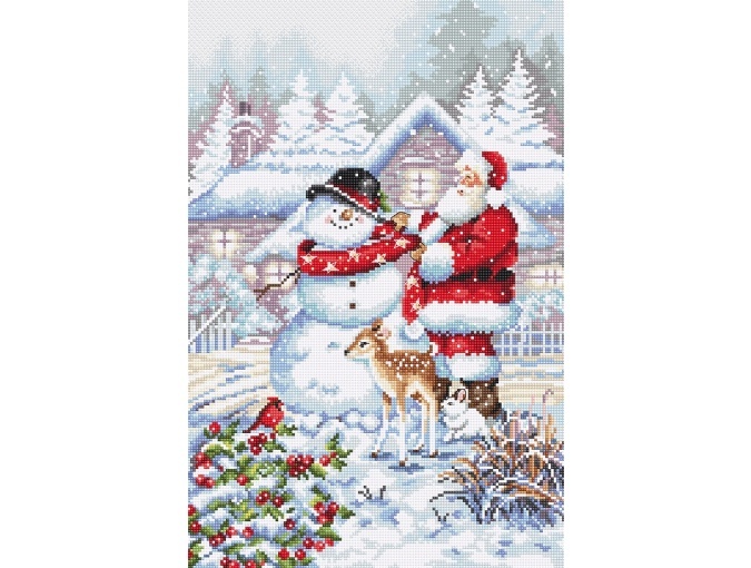 Snowman and Santa Cross Stitch Kit фото 1