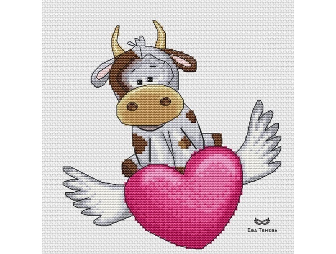 New Year's Booklet. On the Wings of Love Cross Stitch Pattern фото 1