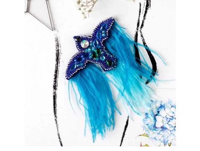 Blue Bird Bead Embroidery Kit фото 1
