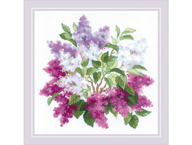Lilac Blossoms Cross Stitch Kit by Riolis фото 1