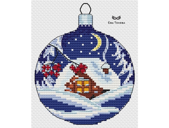 Christmas Ball Cross Stitch Chart фото 1
