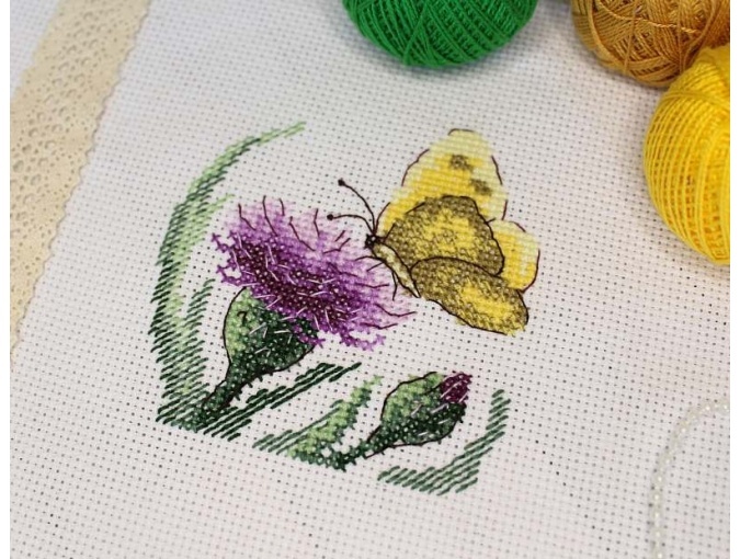 Butterfly and Burdock Cross Stitch Kit фото 2