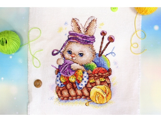 Handmade Rabbit Cross Stitch Kit фото 2
