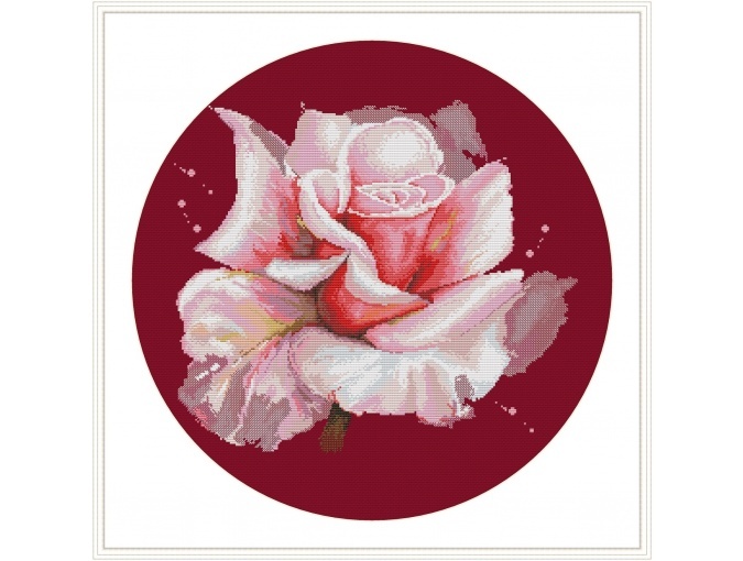 Rose. Pink. L Cross Stitch Pattern фото 5