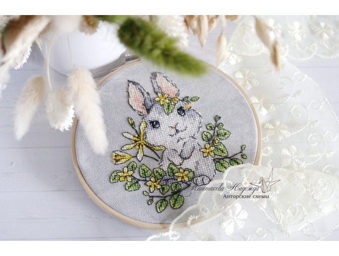 Spring Hurly-burly. Bunny 1 Cross Stitch Pattern фото 2
