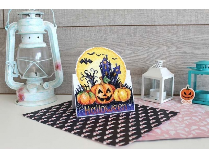 Halloween Postcard Cross Stitch Kit фото 2