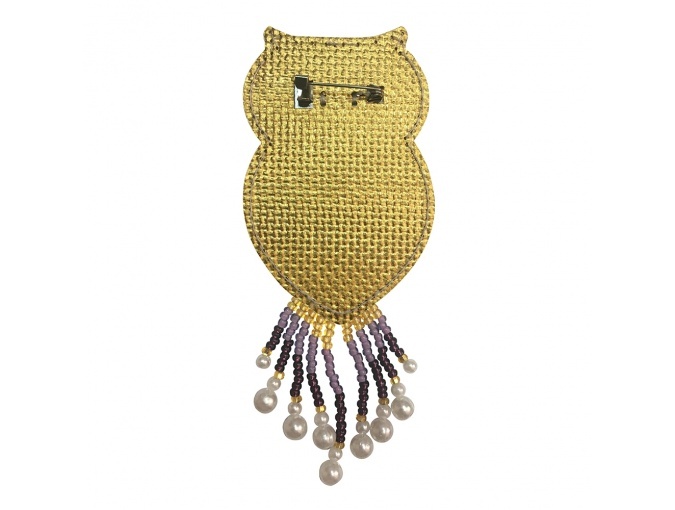 Brooch "Owl" Bead Embroidery Kit фото 2