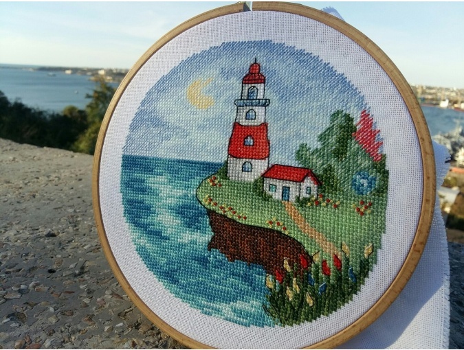 Lighthouse Circle Cross Stitch Pattern фото 2