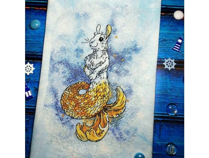 Hare Mermaid Cross Stitch Pattern фото 7