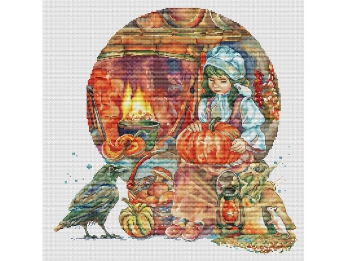 Cinderella and Pumpkin Cross Stitch Pattern фото 1