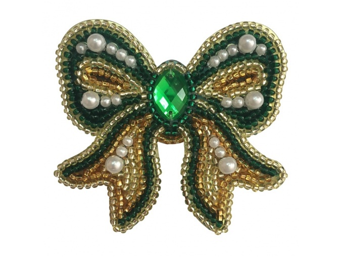 Brooch "Bow" Bead Embroidery Kit фото 1