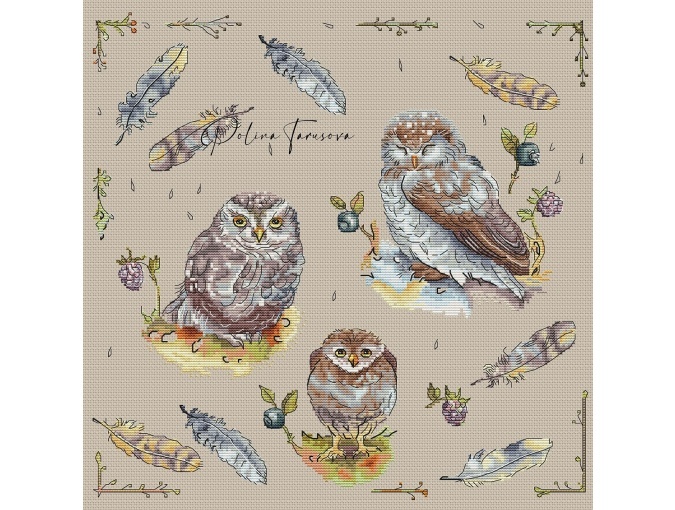 Summer Owls Cross Stitch Pattern фото 1