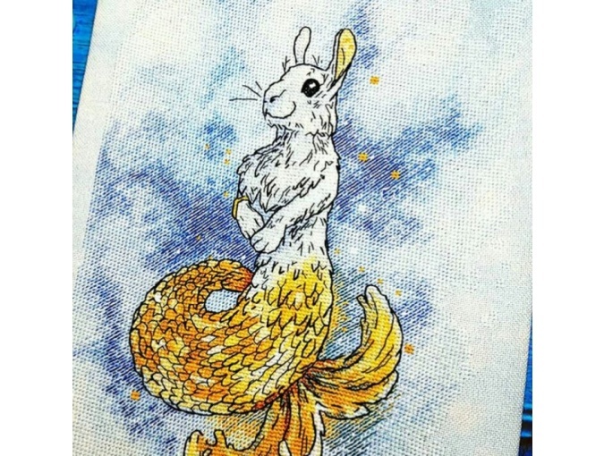 Hare Mermaid Cross Stitch Pattern фото 2