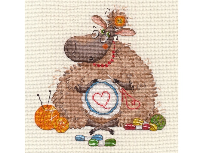 Glasha the sheep Cross Stitch Kit фото 1