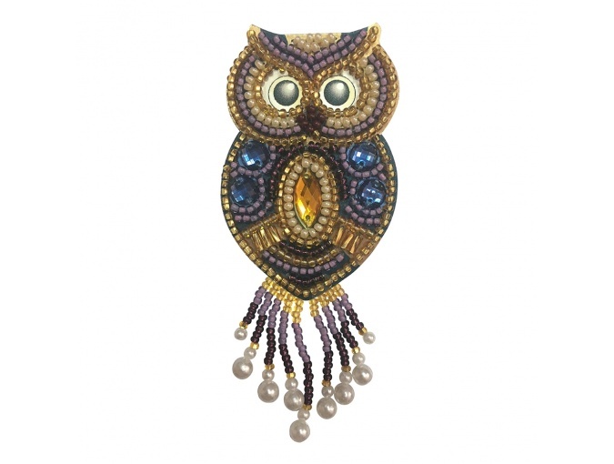 Brooch "Owl" Bead Embroidery Kit фото 1
