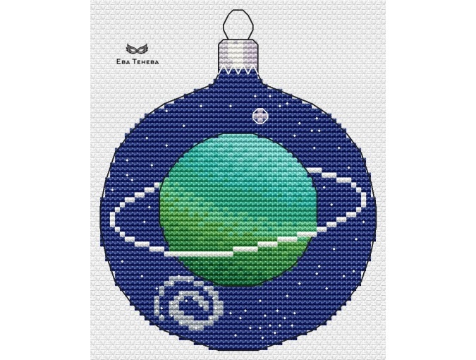 Christmas Ball. Planet Cross Stitch Pattern фото 1