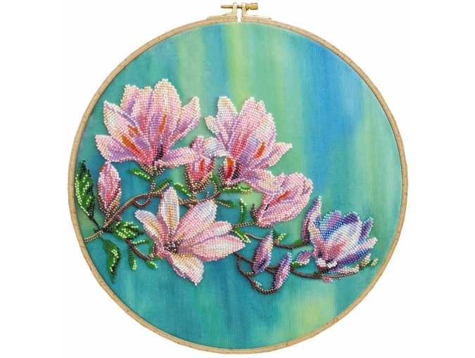 Magnolias Bloom Bead Embroidery Kit фото 1
