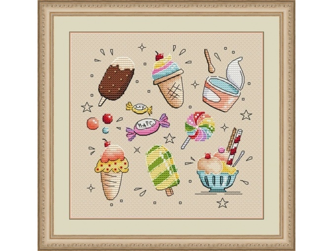 Ice Cream Sampler Cross Stitch Pattern фото 1