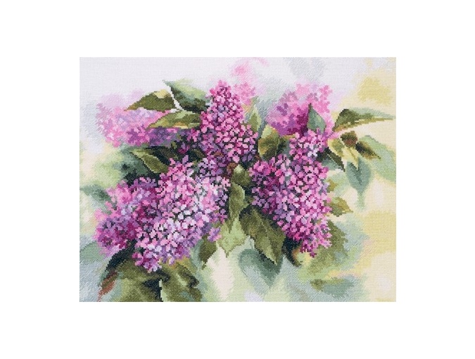 Watercolor Lilac Cross Stitch Kit фото 1