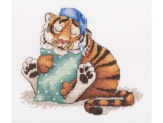 Sleepy Tiger Cross Stitch Kit фото 1