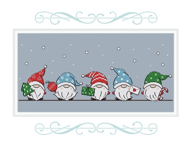 The Christmas Gnomes Cross Stitch Pattern фото 1