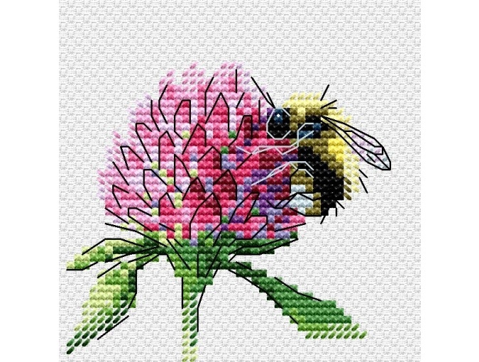 Clover and Bumblebee Cross Stitch Kit фото 1