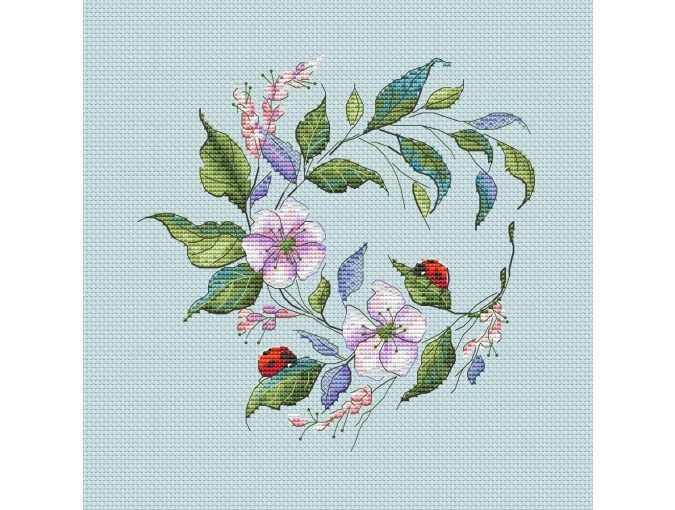 Apple Blossom Lake # 2-Counted cross stitch chart