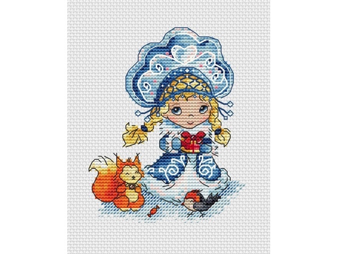 Little Snow Maiden Cross Stitch Pattern фото 1