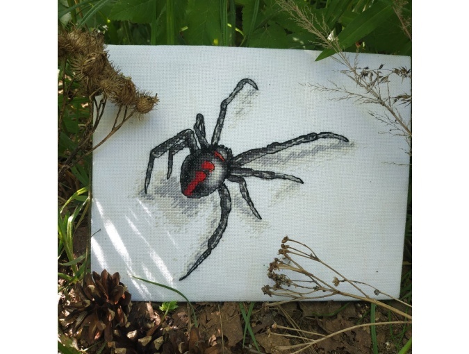 Black Widow Spider Cross Stitch Pattern фото 2